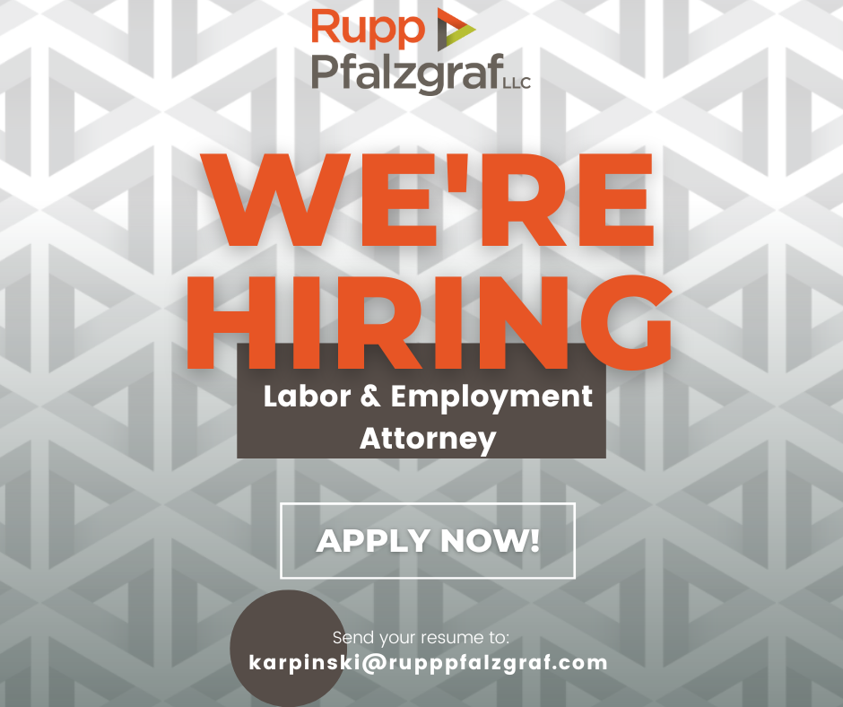 Now Hiring: Labor & Employment Attorney - Buffalo, NY - Rupp Pfalzgraf | People at Law