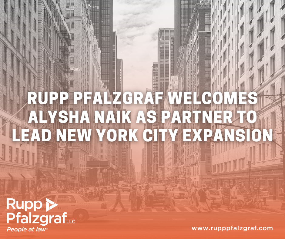 Rupp Pfalzgraf Welcomes Alysha Naik as Partner to Lead New York City Expansion