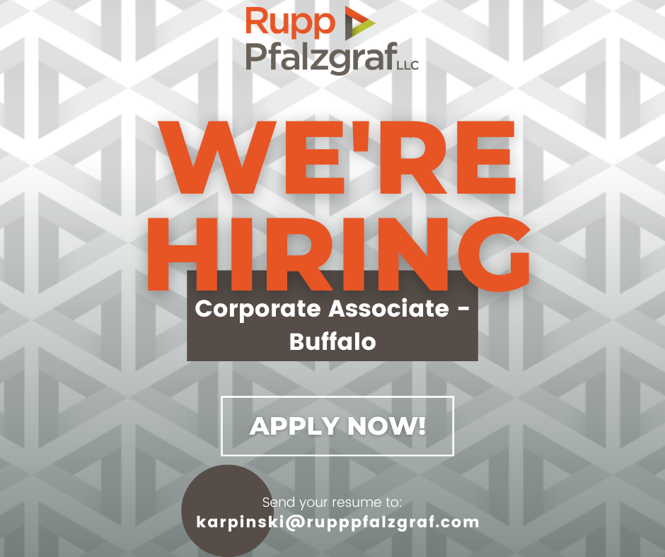 Now Hiring: Corporate Associate | Buffalo | Rupp Pfalzgraf | People at Law