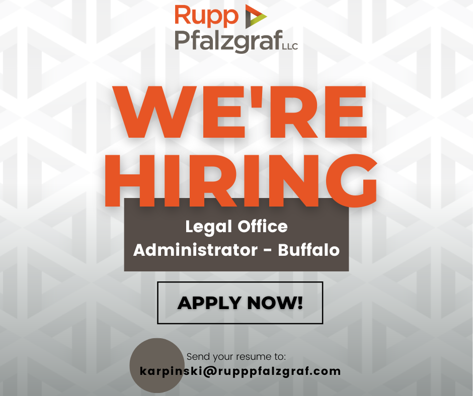 Now hiring: Legal Office Administrator - Buffalo - Rupp Pfalzgraf - People at Law