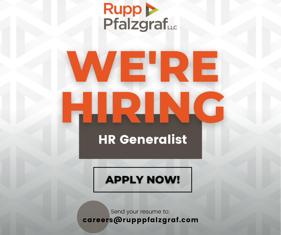 Now Hiring: HR Generalist - Rupp Pfalzgraf