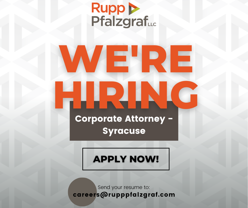 We're Hiring: Corporate Attorney - Syracuse