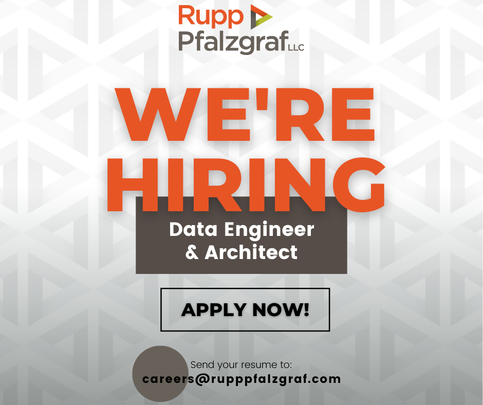 We're hiring: Data Engineer & Architect - Rupp Pfalzgraf