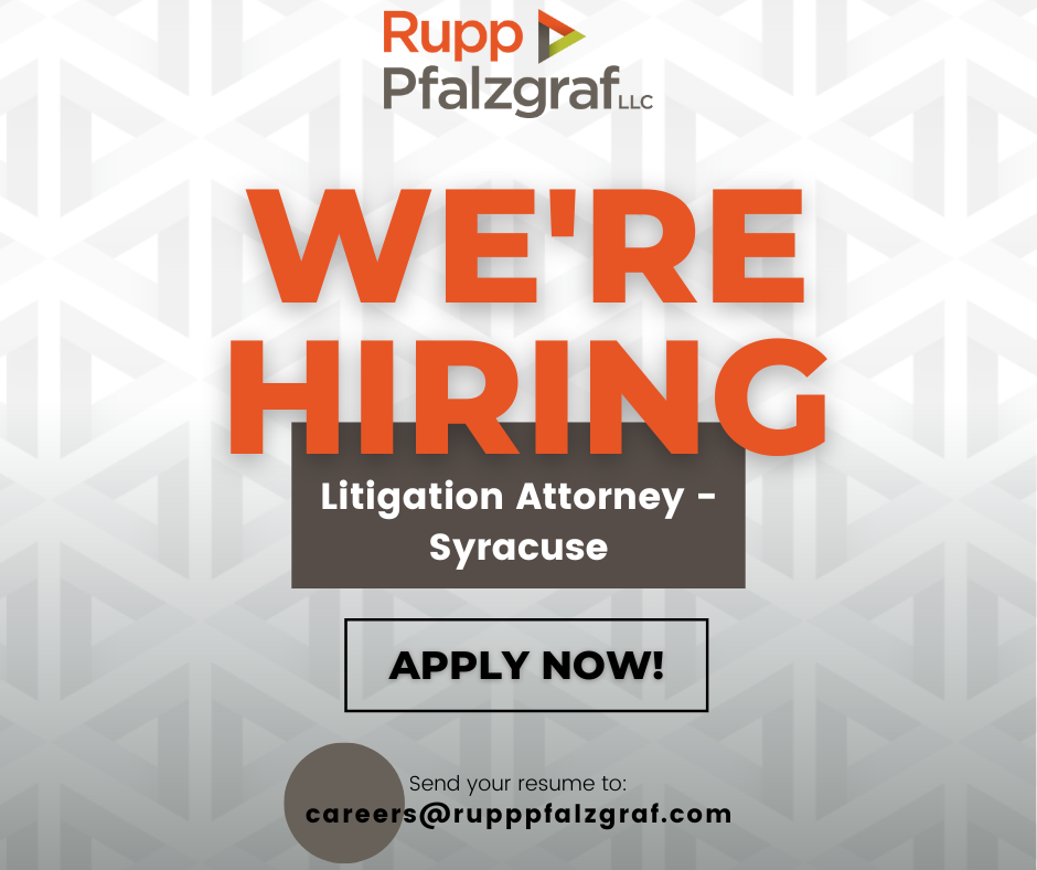 We're Hiring: Litigation Attorney - Syracuse