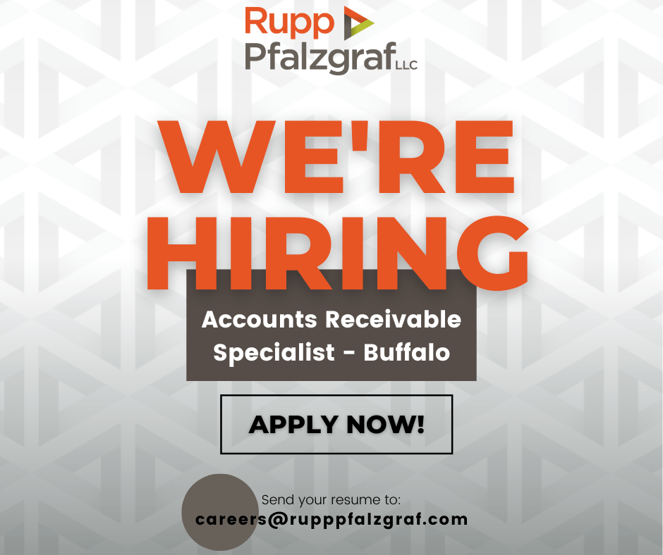 Now Hiring: Accounts Receivable Specialist - Buffalo - Rupp Pfalzgraf
