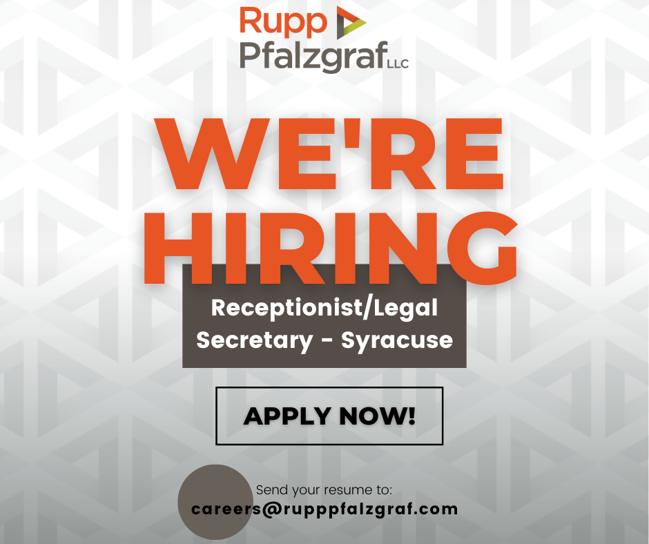 Now Hiring: Receptionist/Legal Secretary - Syracuse