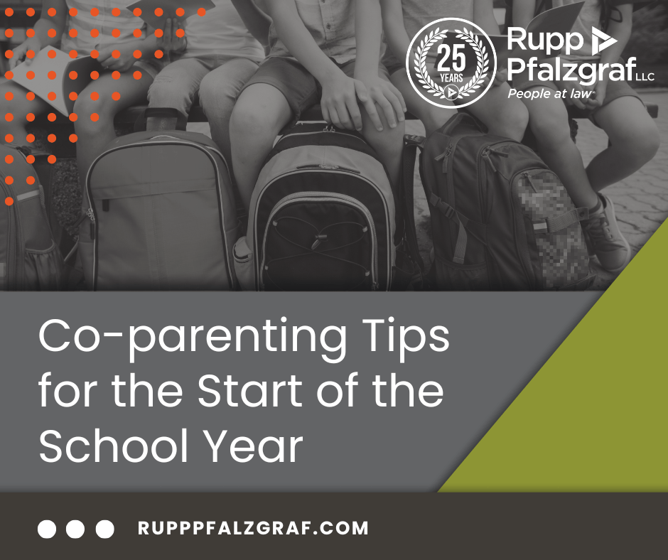 Co-parenting tips for the start of the school year - Rupp Pfalzgraf - People at Law