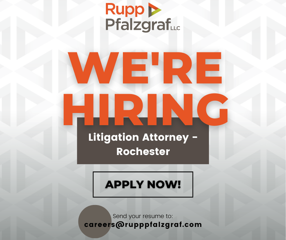 Now hiring: Litigation Attorney - Rochester 