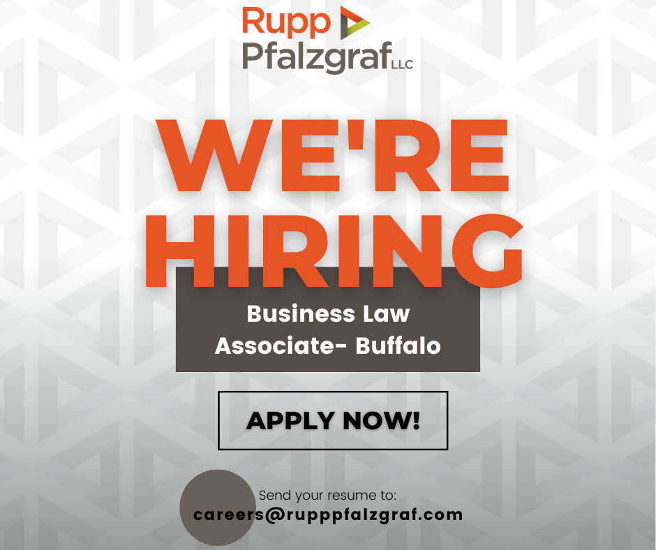 Now Hiring: Business Law Associate - Buffalo - Rupp Pfalzgraf - People at Law