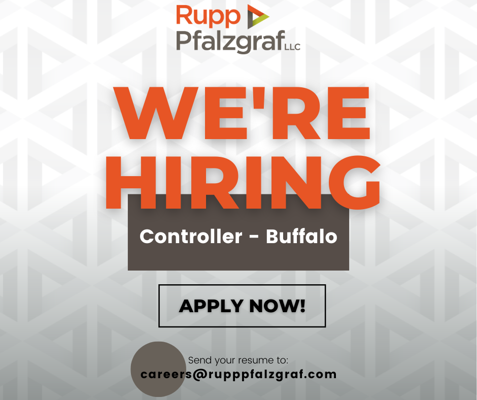 Now hiring: Controller - Buffalo - Rupp Pfalzgraf