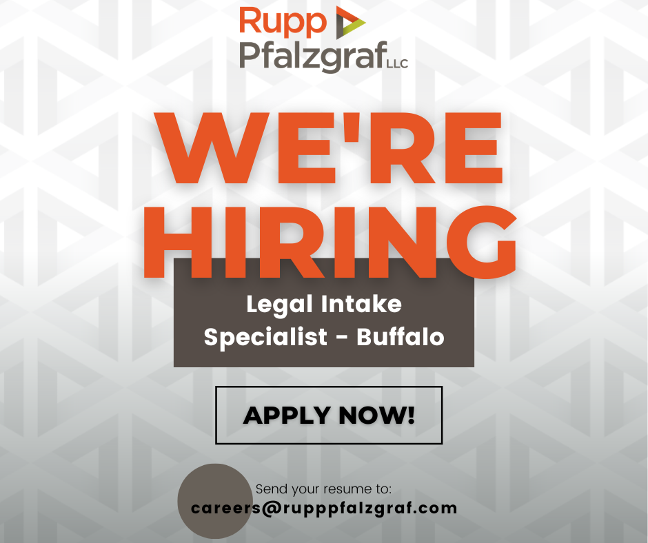 Now Hiring: Legal Intake Specialist - Buffalo | Rupp Pfalzgraf
