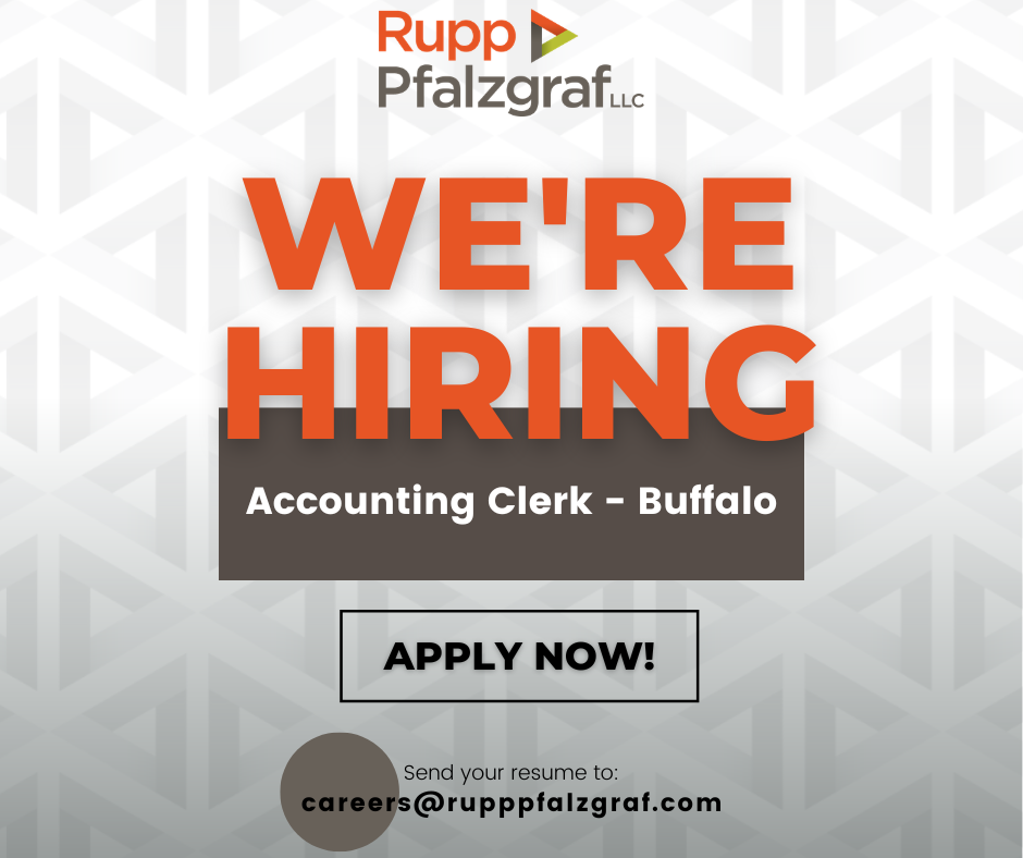 Now hiring: accounting clerk - Buffalo - Rupp Pfalzgraf